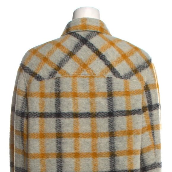 Isabel Marant Gast Shirt Jacket in Yellow Plaid 38 6 - Picture 7 of 12